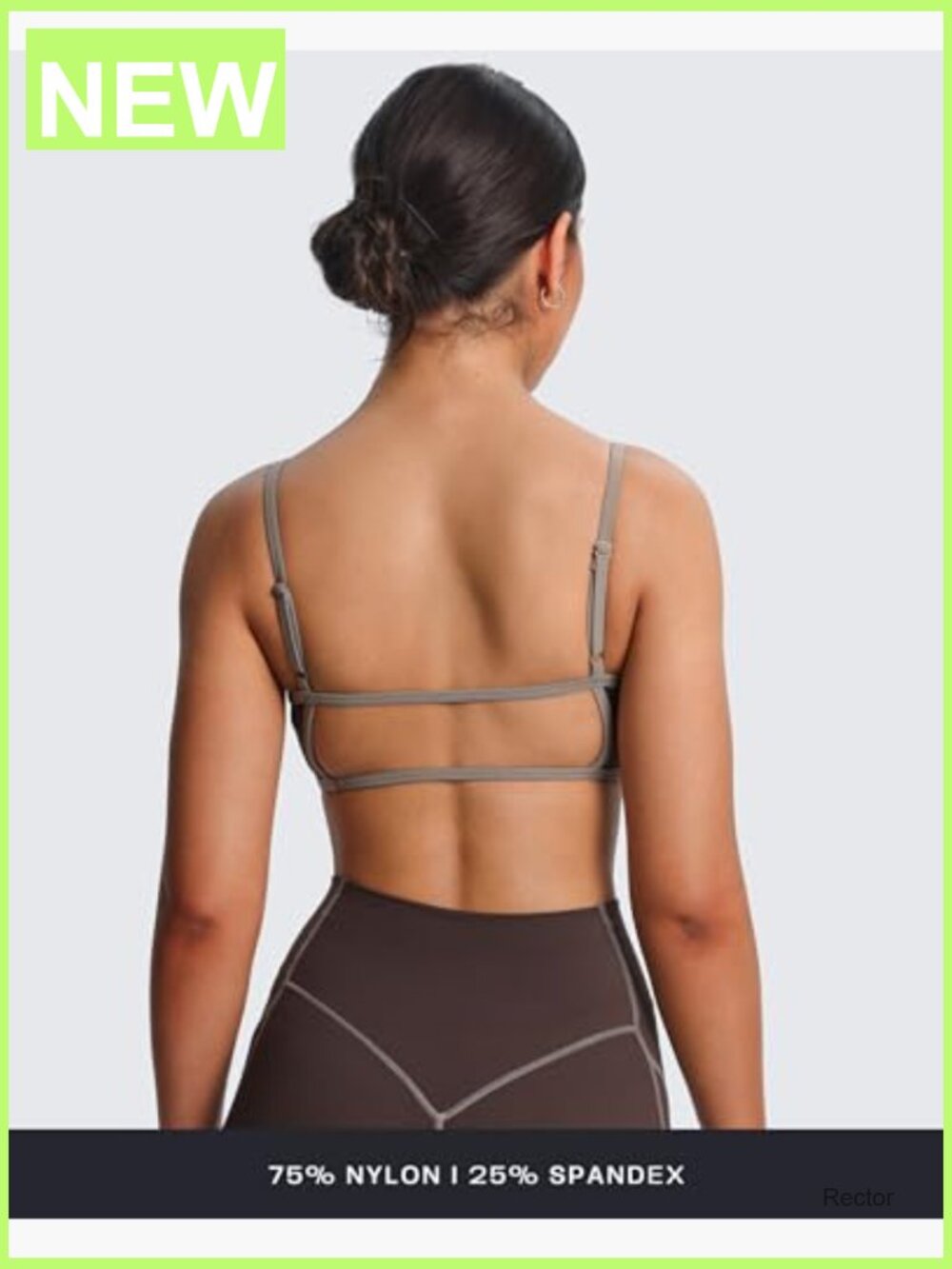 Color Block Sports Bra Strappy Back Yoga Crop Tank Workout Fitness - Picture 5 of 7